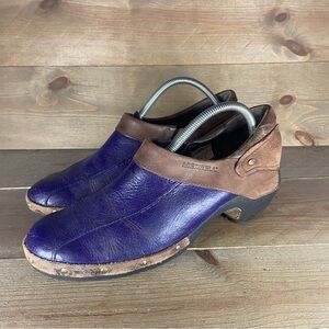 Merrell luxe wrap Womens size 10 shoes purple leather slip on wedge clogs